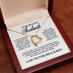To My Beautiful SOULMATE Forever Love Necklace
