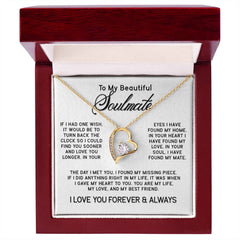 To My Beautiful SOULMATE Forever Love Necklace