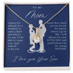 To My Mom Gift From Son Alluring Beauty Necklace