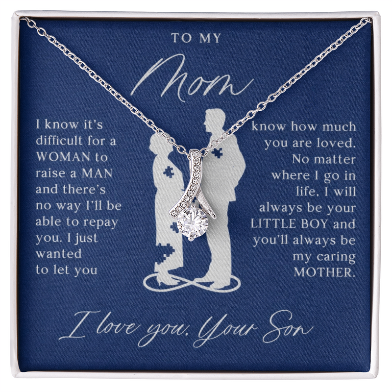 To My Mom Gift From Son Alluring Beauty Necklace