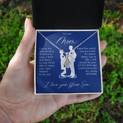 To My Mom Gift From Son Alluring Beauty Necklace