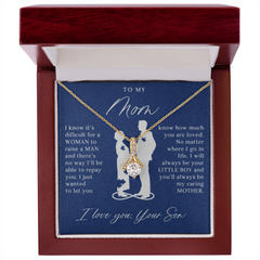 To My Mom Gift From Son Alluring Beauty Necklace