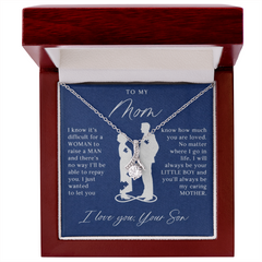 To My Mom Gift From Son Alluring Beauty Necklace