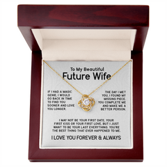 To My Beautiful Future Wife Love Knot Necklace