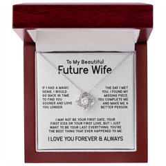To My Beautiful Future Wife Love Knot Necklace