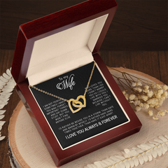To My Wife Interlocking Hearts Necklace