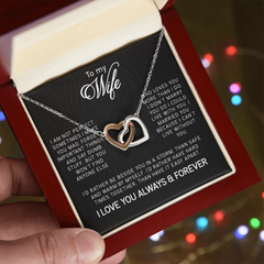 To My Wife Interlocking Hearts Necklace