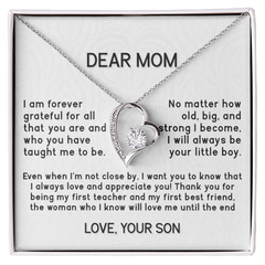 Dear Mom - From Son - Forever Love Necklace