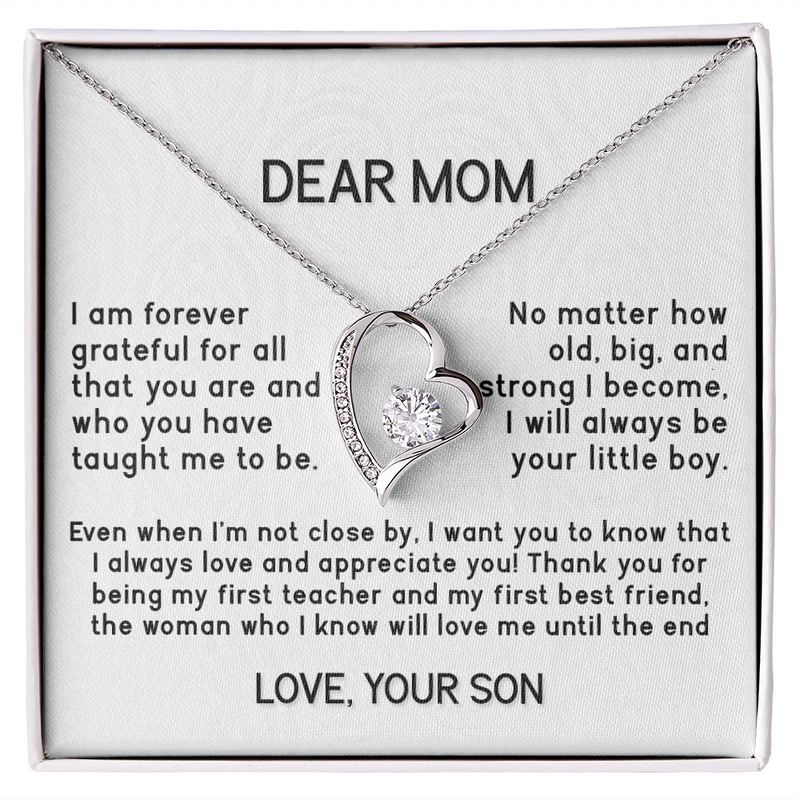 Dear Mom - From Son - Forever Love Necklace
