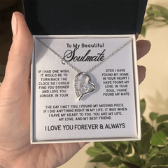 To My Beautiful SOULMATE Forever Love Necklace
