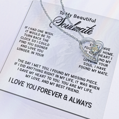 To My Beautiful SOULMATE Forever Love Necklace