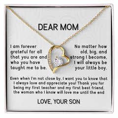 Dear Mom - From Son - Forever Love Necklace