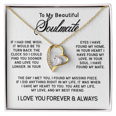 To My Beautiful SOULMATE Forever Love Necklace